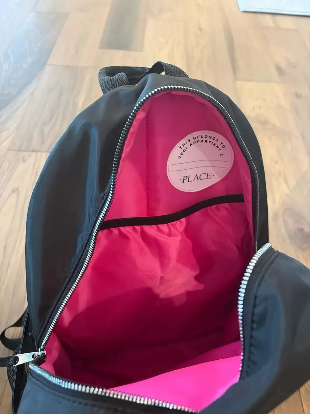 The Children's Place Girls Embroidered Patch Backpack in Black